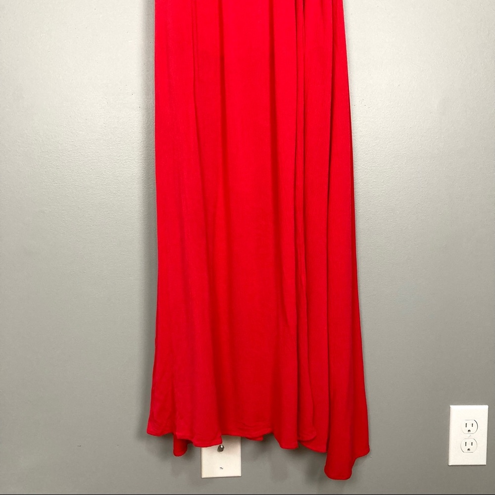 Lulu’s Much Obliged Maxi Wrap Dress M RED Great Condition - Picture 7 of 10